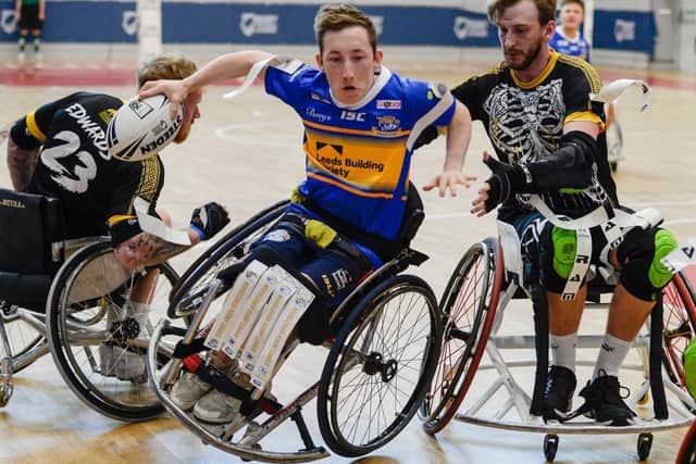 Action from last season's Wheelchair Challenge Cup final between Leeds Rhinos and The Argonauts Skeleton Army. Picture: Dean Atkins/SWpix.com