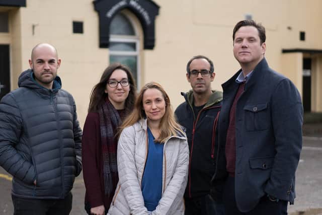 Slung Low Team Outside The Holbeck. Picture: Joseph Priestley