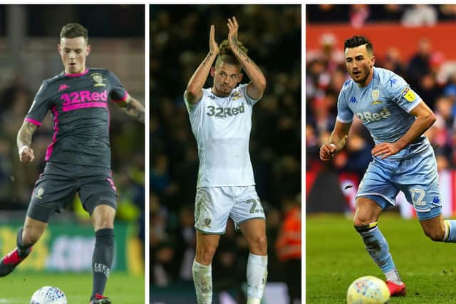 YOUNG LIONS? Ben White, Kalvin Phillips and Jack Harrison.