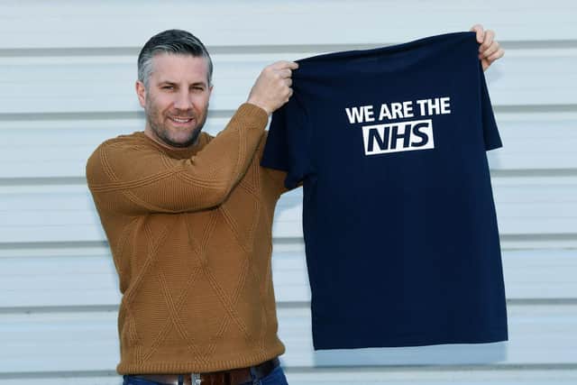 The specially brandedWe are the NHSt-shirts will form part of a uniform pack for the staff