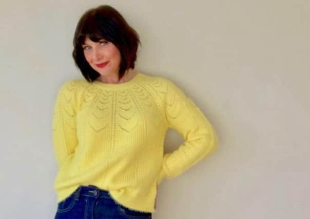Hannah Roberts models Mila yellow jumper, £29, from Watson and White at WatsonandWhite.com.
