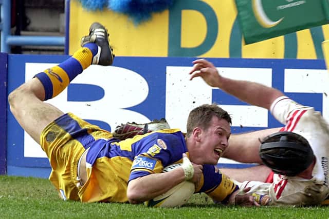 Danny McGuire's match-winning try. Picture by Bruce Rollinson.