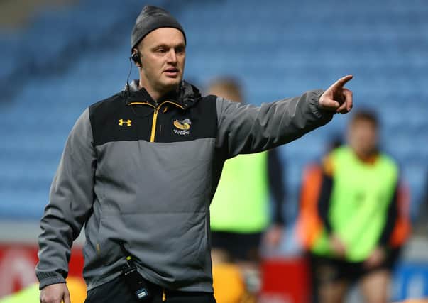 MAIN MAN: Lee Blackett, seen coaching Wasps against  Premiership rivals Saracens in February. Picture: Matthew Lewis/Getty Images.