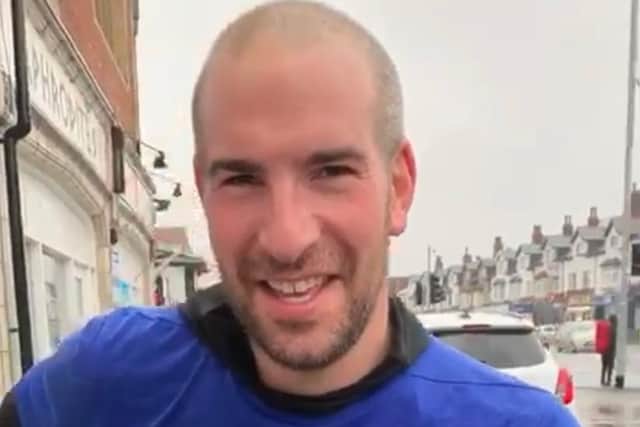 Andrew Saffer, 37, who is due to run the London Marathon for the Robert Sinclair Foundation, which was set up by his dying friend.