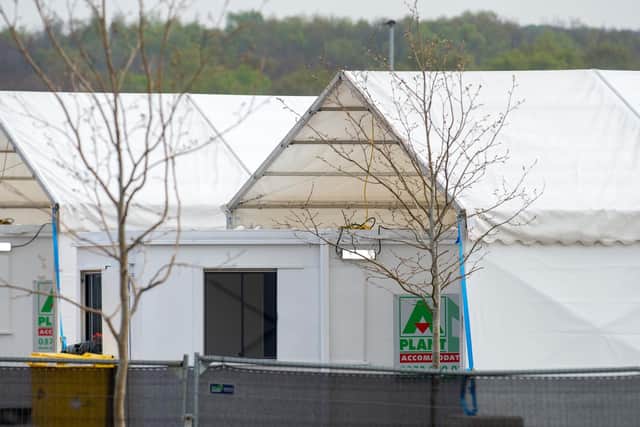 Coronavirus testing centre at Temple Green park and ride site (Photo: Bruce Rollinson)