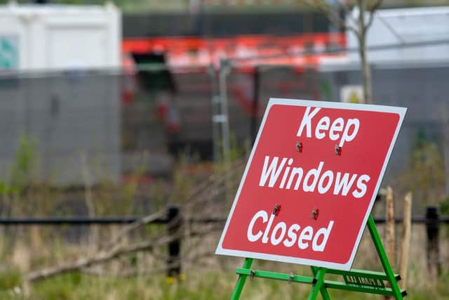 Coronavirus testing centre at Temple Green park and ride site (Photo: Bruce Rollinson)