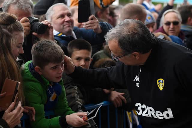 DESERVING: Jamie Redknapp and Gary Neville would both like to see Leeds United and Marcelo Bielsa in the Premier League. Pic: Getty.