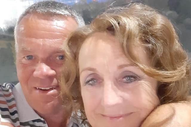 Glenn Philpott, 59, pictured with his wife Jane last year, before his battle with Covid-19.
