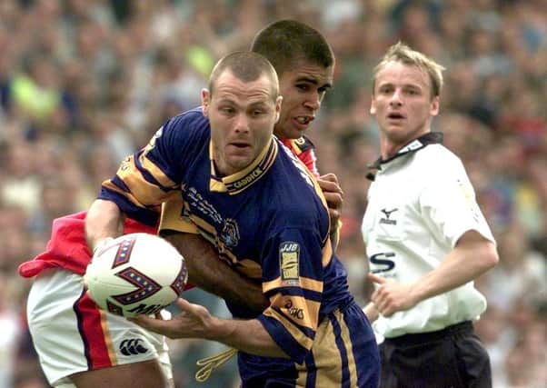 KEY MAN: Lee Jackson in action for Leeds Rhinos against London Broncos in 1999. Picture: Bruce Rollinson.