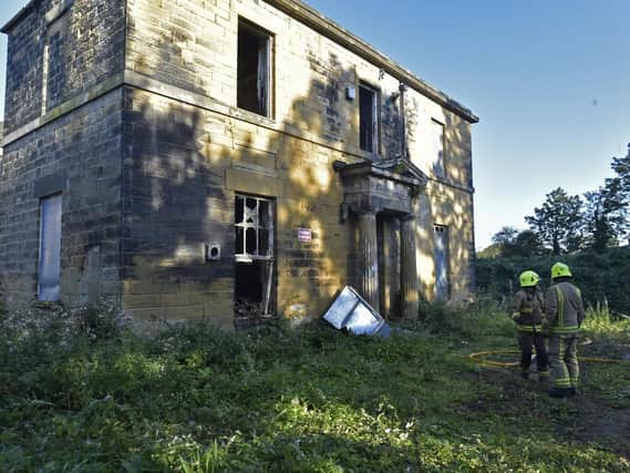 Firefighters at Fearnville House, Leeds, in September 2019. Picture: Steve Riding