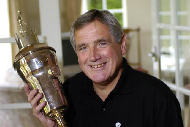 AWARD WINNING: Norman Hunter with the Players' Player of the Year trophy he won in 1974. Picture: SWPix.com.