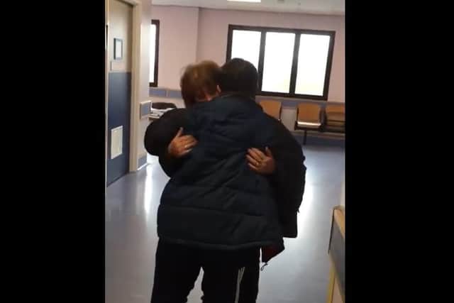The emotional reunion cc Karen Dawber