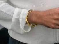The gold bracelet which was stolen