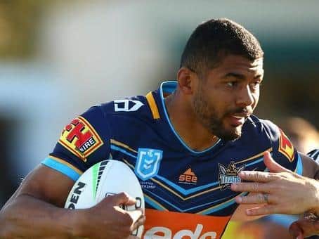 Kallum Watkins on duty for Gold Coast Titans. Picture by Matt Blyth/Getty Images.