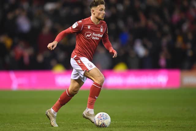 LOOKING UP: Nottingham Forest's Matty Cash. Photo by James Chance/Getty Images.