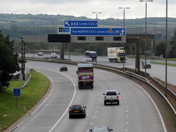 A starving young man who "could hardly stand" was found on the M1 in West Yorkshire. STOCK PHOTO OF M1.