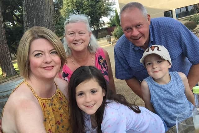 Tony Clay pictured weith his wife Joyce, daughter Kathryn de Prudhoe and grandchildren Ruby and Jacob.