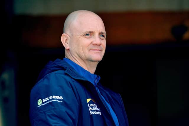 Richard Agar, whose first win as Leeds coach was at the 2019 Magic Weekend. Picture by Bruce Rollinson.