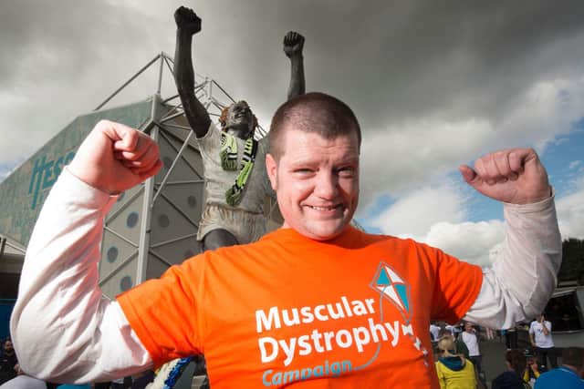 Martin Hywood is a huge Leeds United fan (photo: Muscular Dystrophy UK)
