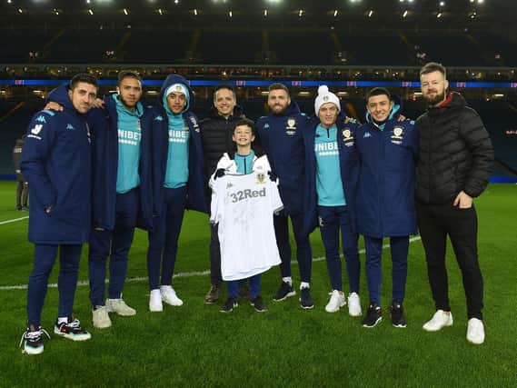 SUPPORTERS: Leeds United's players including Stuart Dallas welcomed Oliver Rahnavard to Elland Road just days after the death of his father Daniel