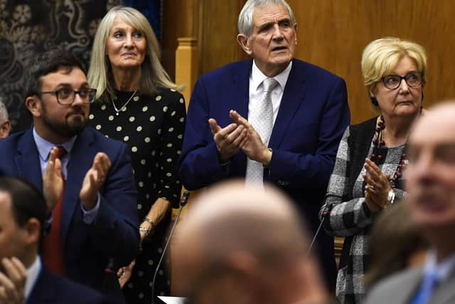 HONOURED: Norman Hunter and the Leeds United Revie Boys were given the Freedom of Leeds last year to coincide with the club's centenary celebrations.