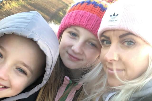 Sarah Marchant, with children Zac, nine and Olivia, 12, who have signed up to support the 2.6 Challenge. They have chosen to raise funds for St Gemma's Hospice in Leeds.