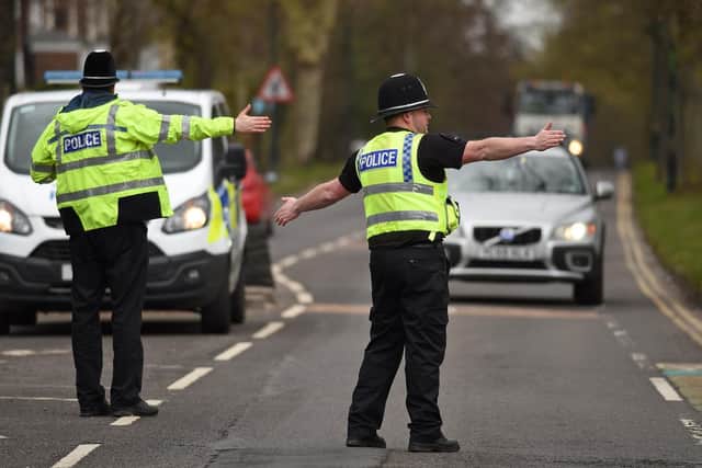 North Yorkshire Police stopping cars in York during lockdown (Photo: Oli Scarff/AFP via Getty Images)