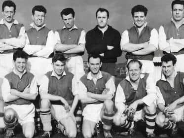 Malcolm Guest is pictured (front row far left) with the Yorkshire Colts football team.