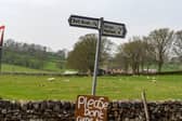 A sign urging visitors to stay away from Malham in the Yorkshire Dales