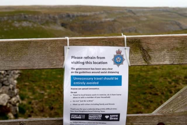 Police have urged people to stay away from beauty spots in North Yorkshire during the lockdown period