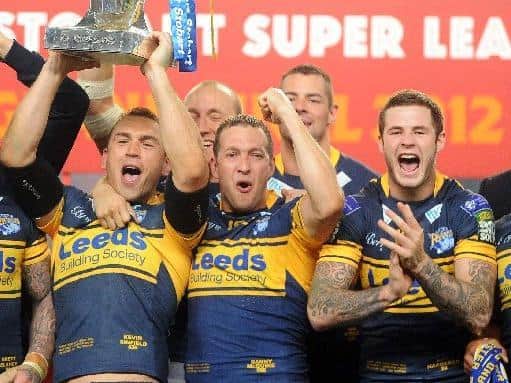 Sinfield recovered to lift the trophy. Picture by Steve Riding.