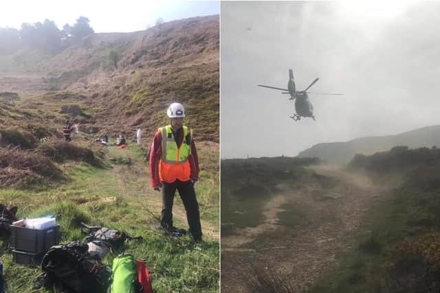 Upper Wharfedale Fell Rescue Association helped to rescue the mountain biker after he crashed on Ilkley Moor. Photo provided by UPFRA.