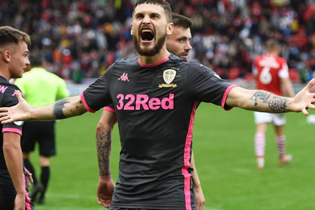 FIRM FAVOURITE: Leeds United's Polish international midfielder Mateusz Klich celebrates after netting from the penalty spot in last September's 2-0 win at Barnsley. Photo by George Wood/Getty Images.
