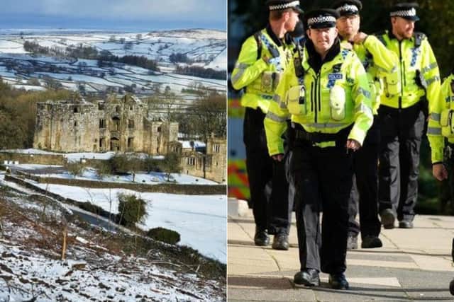 North Yorkshire Police found the man in Bolton Abbey at 10.30pm taking photographs of the stars.