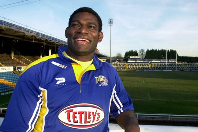 The first overseas Test player from Papua New Guinea to play for Leeds Rhinos was Marcus Bai in 2005. Picture: Jonathan Gawthorpe.
