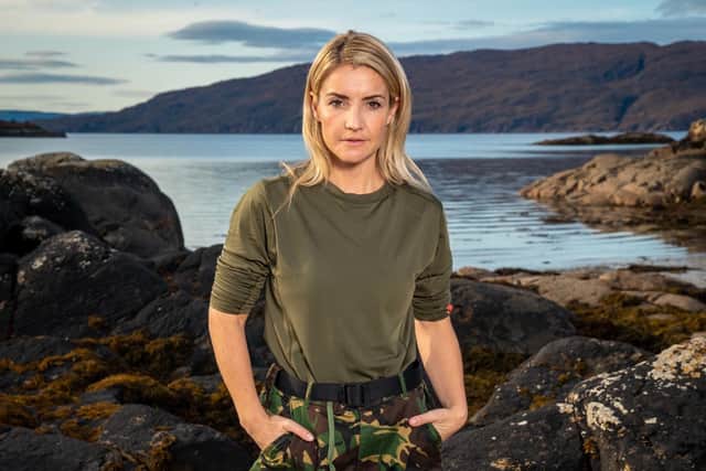 Action mum:
Helen Skelton taking part in Channel 4's Celebrity SAS: Who Dares Wins.
