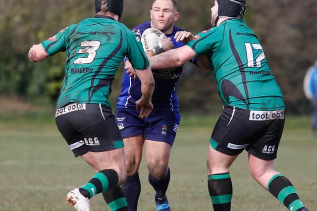 Johnny Dawson in possession for Hunslet Warriors.