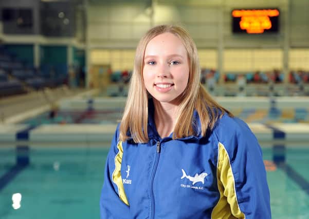 ON THE MOVE: City of Leeds swimmer and double national champion Leah Crisp. Picture Tony Johnson.