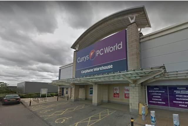 A 14-year-old boy was part of a gang which terrified staff and customers at Currys PC World at Birstall Retail Park
