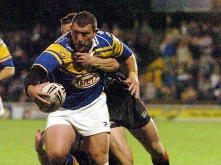 McDermott takes on the Wakefield Trinity defence in September, 2005. Picture by Steve Riding.