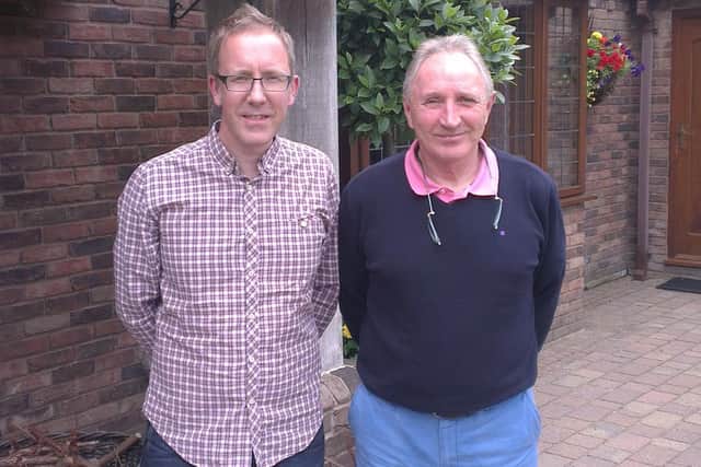 HERO: Leeds United author and fan Jon Howe with legendary ex manager Howard Wilkinson
