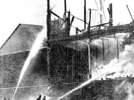 An inferno ripped through Headingley's North Stand on Good Friday, 1932