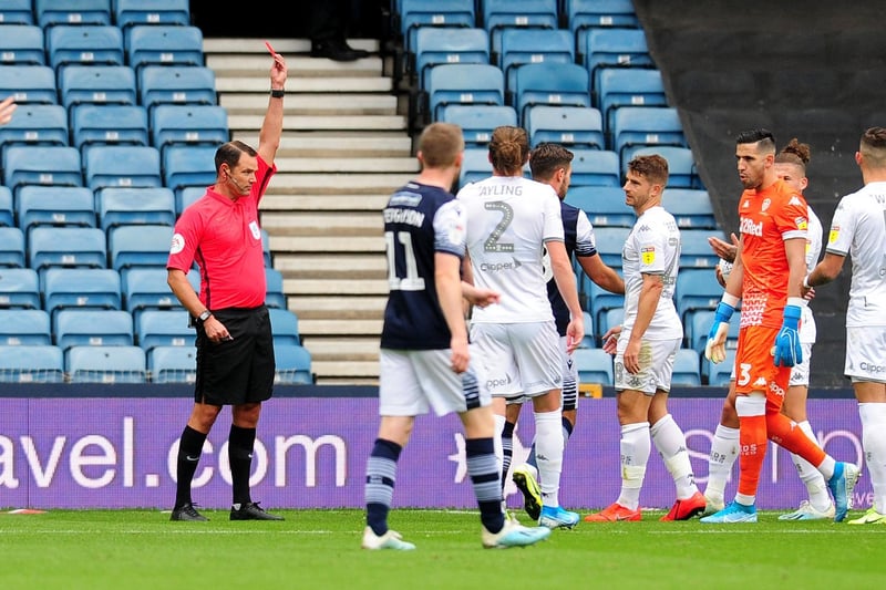 Berardi has been shown eight reds but the most recent, at Millwall, was rescinded. He was sent off on his competitive debut and in last season's play-off semi.