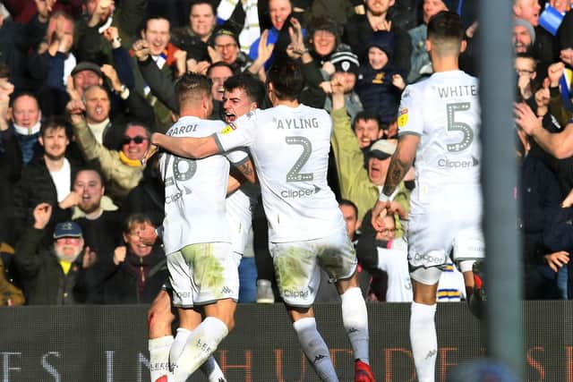 POLE POSITION: Leeds United lead the Championship currently and would almost certainly go up under any data model used to decide promotion.
