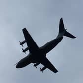 Chris Newsome captured the giant military plane flying over Horsforth