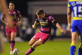 Kevin Sinfield's late penalty senrt Rhinos to Old Trafford in 2011. Picture by PA.