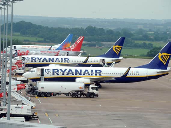 Ryanair is set to cut 3,000 jobs. Pictured is a Jet 2 aircraft at Leeds Bradford Airport. Picture: Tony Johnson