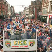 HEROES: Leeds United's First Division title winners were paraded through the city on an open top bus
