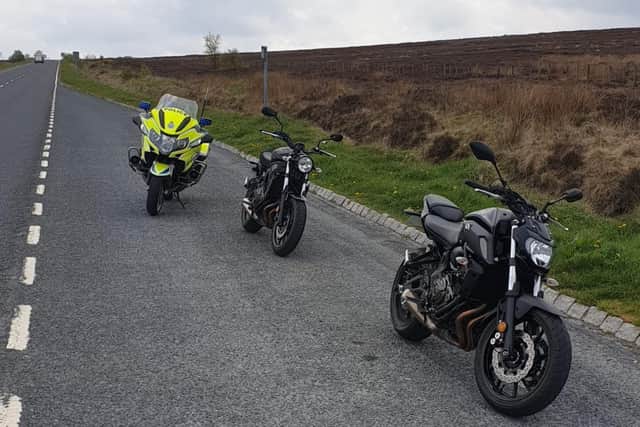 Police stopped the motorcyclists on the A169 (photo: Whitby Town Police).