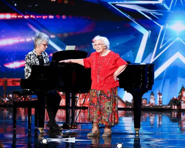 Nora Barton (right), one of the acts auditioning on Saturday's edition of Britain's Got Talent (photo: TOM DYMOND/SYCO/THAMES)